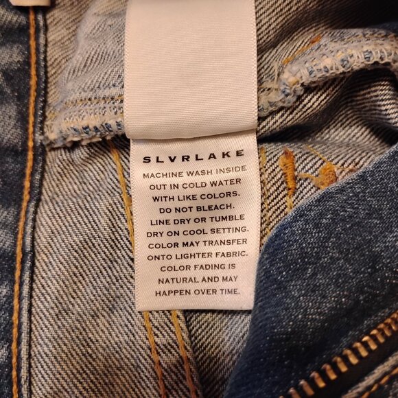 SLVRLAKE Savior High Rise Cargo Blue Jeans, Size 25 - Picture 11 of 16